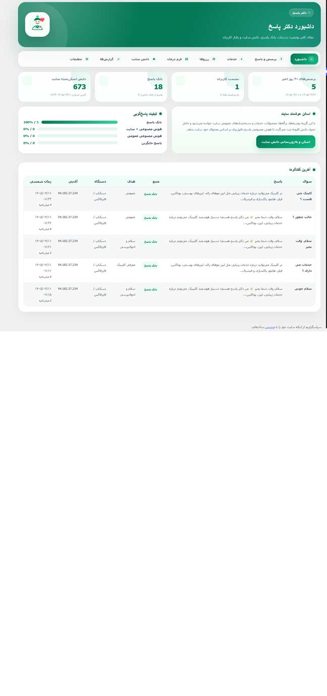 افزونه روبات دکتر؛ دستیار هوشمند رزرو و پاسخگویی برای کلینیک‌های زیبایی