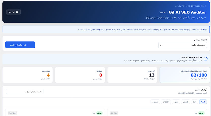 افزونه Gil AI SEO Auditor | ممیزی هوشمند سئو وردپرس
