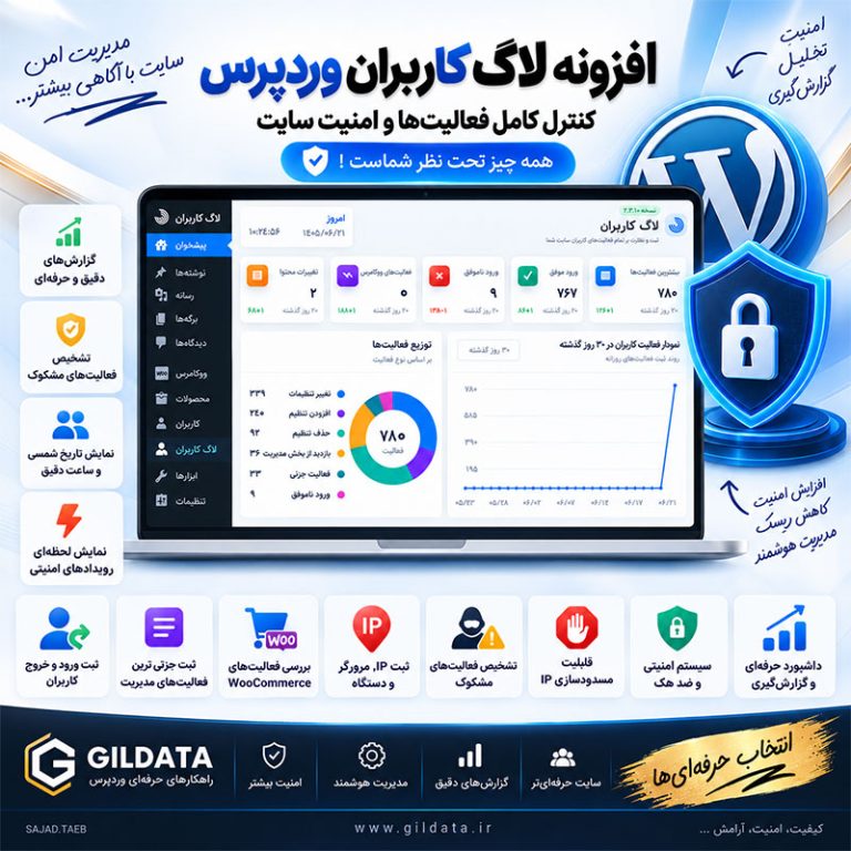 افزونه لاگ کاربران وردپرس | ثبت فعالیت کاربران و سیستم امنیتی ضد هک